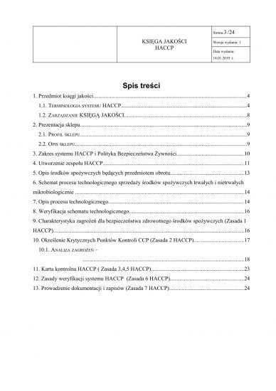 Koktajlbar - Księga HACCP + GHP-GMP dla koktajlbaru 1