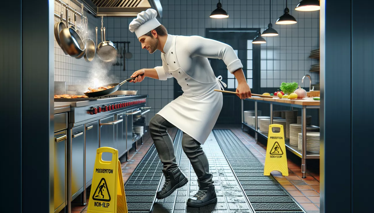 Zapobieganie poślizgnięciom w kuchni i zmywalni