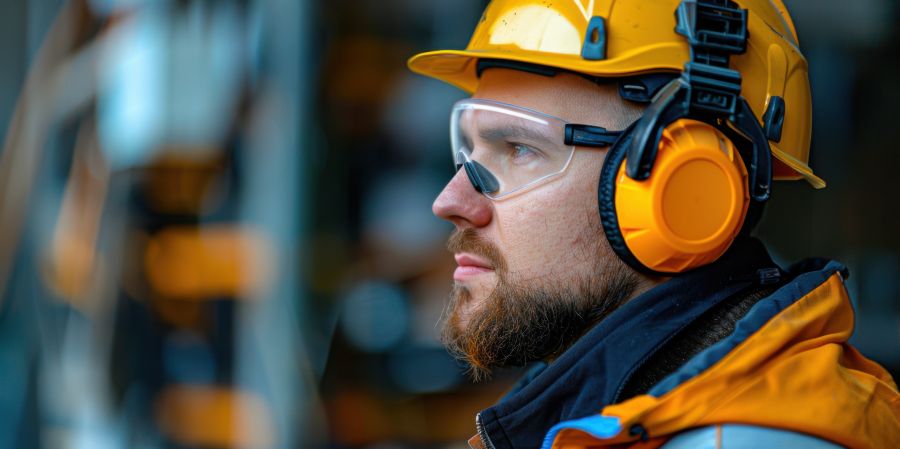 Ochrona słuchu, wzroku i układu oddechowego na placu budowy
