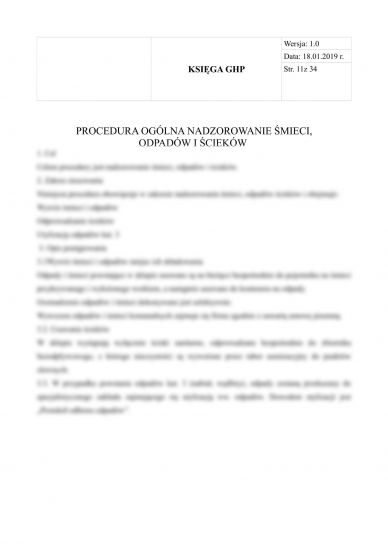 Stołówka - Księga GHP-GMP dla stołówki - GHP/GMP 6