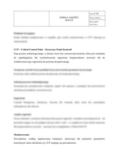 Restauracja wegetariańska - Księga HACCP + GHP-GMP dla restauracji wegetariańskiej 3