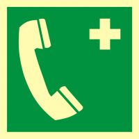 Znak telefon alarmowy
