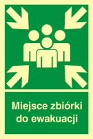 Znak miejsce zbiórki do ewakuacji 2