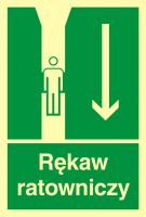 Znak rękaw ratowniczy
