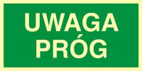 Znak UWAGA próg