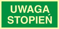 Znak UWAGA stopień
