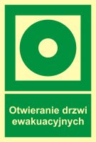 Znak otwieranie drzwi ewakuacyjnych 2