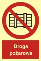 Znak droga pożarowa