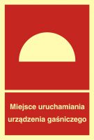 Znak miejsce uruchamiania urządzenia gaśniczego