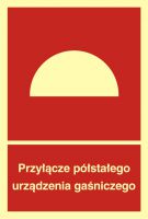 Znak przyłącze półstałego urządzenia gaśniczego