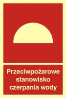 Znak przeciwpożarowe stanowisko czerpania wody