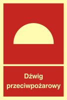 Znak dźwig przeciwpożarowy
