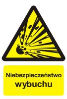 Znak niebezpieczeństwo wybuchu - materiały wybuchowe 2