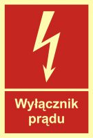 Znak wyłącznik prądu