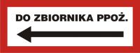 Znak do zbiornika ppoż. w lewo