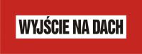 Znak wyjście na dach