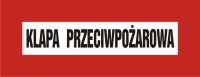 Znak klapa przeciwpożarowa