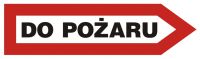 Znak do pożaru w prawo