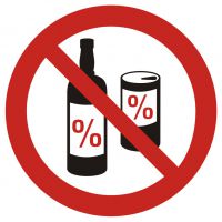Znak zakaz spo偶ywania alkoholu