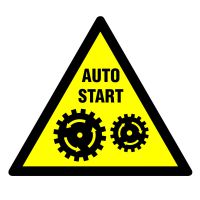 Znak uruchamia się automatycznie