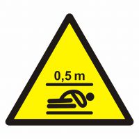 Znak oznakowanie wind - wymiary przestrzeni bezpieczeństwa w podszybiu - pozycja leżąca