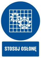 Znak stosuj osłonę z opisem