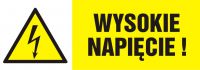 Znak wysokie napięcie! - poziomy