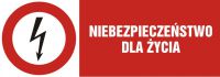Znak niebezpieczeństwo dla życia - poziomy