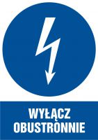 Znak wyłącz obustronnie - pionowy