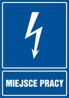 Znak miejsce pracy - pionowy