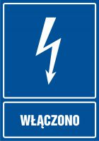 Znak włączono - pionowy