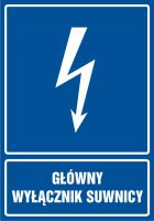 Znak główny wyłącznik suwnicy - pionowy