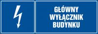 Znak główny wyłącznik budynku - poziomy