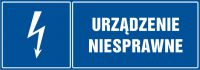 Znak urządzenie niesprawne - poziomy