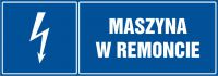 Znak maszyna w remoncie - poziomy