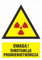 Znak ostrzeżenie przed substancjami promieniotwórczymi 2