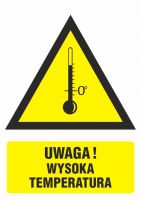 Znak ostrzeżenie przed wysokimi temperaturami 2