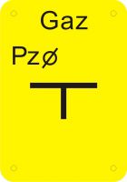 Znak tablica punktu za艂amania gazoci膮gu