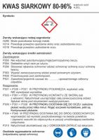 Znak kwas siarkowy 80%