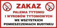 Znak zakaz palenia tyt. i wyr.tyt.we wszystkich pom.bud.