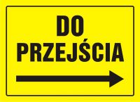 Tablica kierunek do przejścia