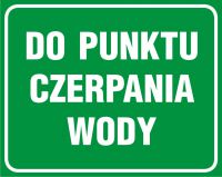 Znak do punktu czerpania wody 2