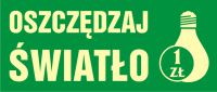 Znak oszczędzaj światło