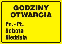 Znak godziny otwarcia