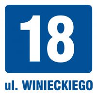 Znak ulica i numer budynku