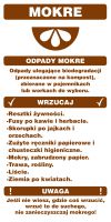 Znak instrukcja segregacji odpadów - odpady mokre