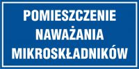 Tabliczka pomieszczenie naważania mikroskładników