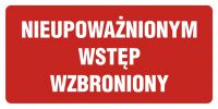 Tabliczka nieupowa偶nionym wst臋p wzbroniony 4