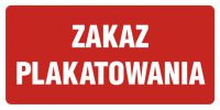 Tabliczka zakaz plakatowania 2