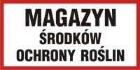 Tabliczka magazyn 艣rodk贸w ochrony ro艣lin
